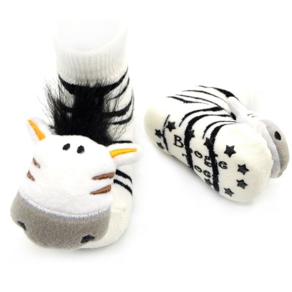 Zebra Rattle Socks - Picture 1 of 3